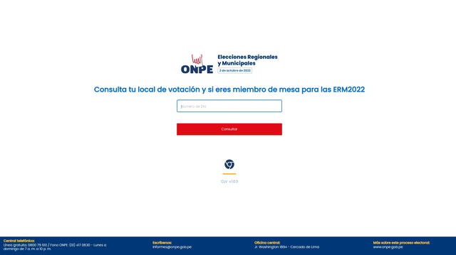 Crédito: Página web oficial de la ONPE   