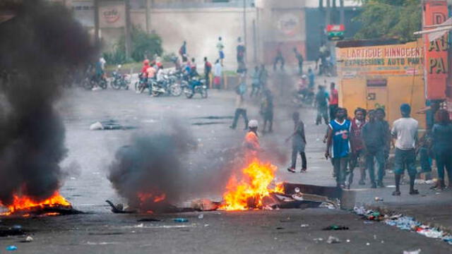 Protestas en Haití contra el presidente Jovenel Moïse. | FUENTE: Internet.   