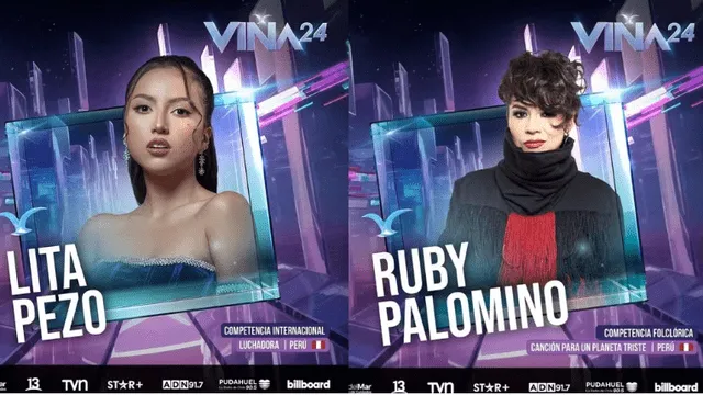 Lita Pezo y Ruby Palomino representarán al Perú en Viña del Mar.