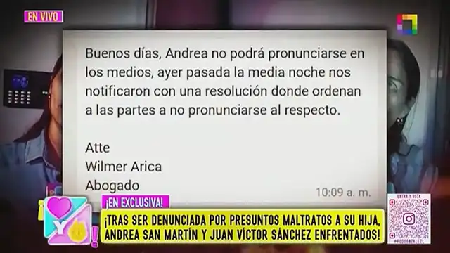 Justicia lanza fuerte prohibición a Andrea San Martín tras anunciar conferencia de prensa ante denuncia