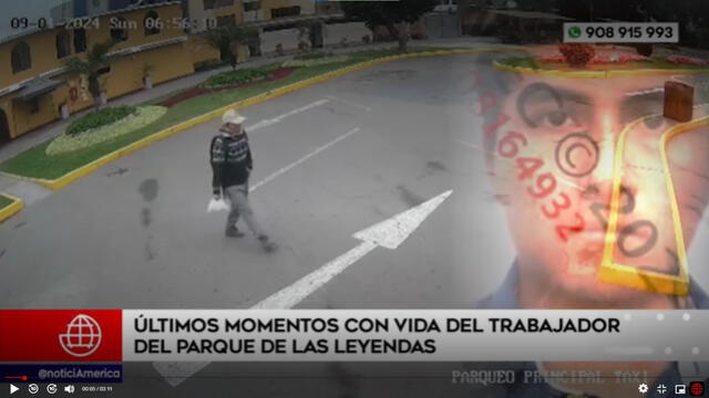 Revelan los últimos momentos con vida del trabajador del Parque de las Leyendas.