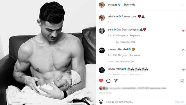 La publicación de Cristiano Ronaldo en sus redes sociales. / FUENTE: Instagram.   