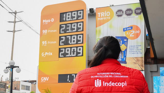  San Martin de Porres, Villa Maria del Triunfo, Comas y Ate son algunos distritos que presentan menor precio en algunos combustibles. Foto: Indecopi   