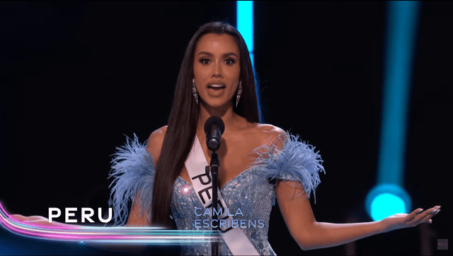 Camila Escribens y su presentación en la preliminar del Miss Universo.