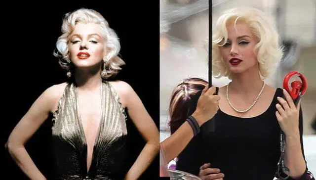  Ana de Armas como Marilyn Monroe para "Blonde". Foto: composición/ Netflix/ difusión   