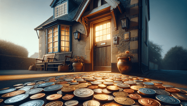 Monedas en la Puerta - Imagen creada por la IA del ChatGPT