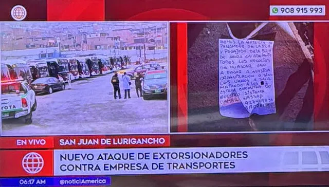 Empresa ETUSA se suma al paro de transportistas: Extorsionadores lanzaron explosivo a paradero