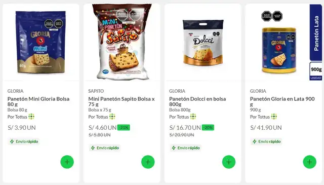 Estos son los panetones que están en promoción en Tottus. Estos son los panetones que están en promoción en Tottus.