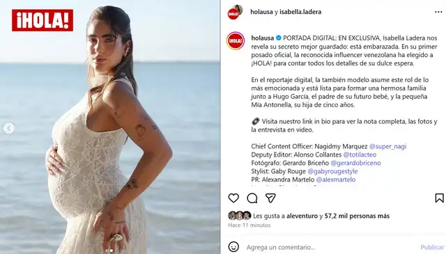 A gravidez de Isabella Ladera/ Olá EUA A gravidez de Isabella Ladera/ Olá EUA