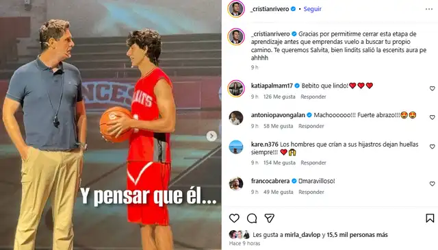 Cristian Rivero dedicó mensaje a hijo de Gianella Neyra.