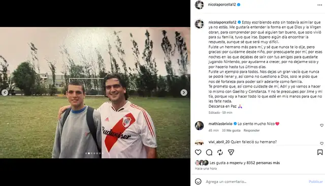 Nicola Porcella destrozado por fuerte pérdida en su familia y se despide con desgarrador mensaje Nicola Porcella destrozado por fuerte pérdida en su familia y se despide con desgarrador mensaje