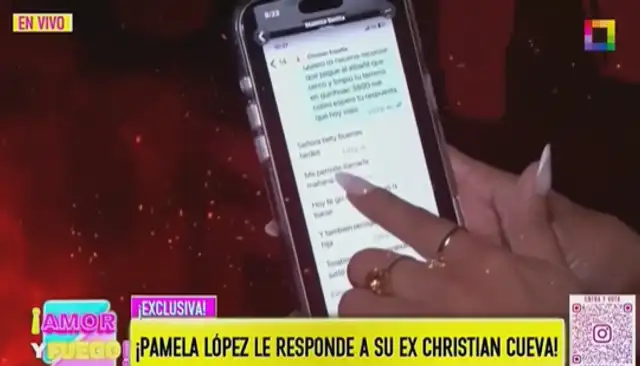 Pamela López revela pruebas de grave delito que estaría cometiendo Christian Cueva contra ella y su madre