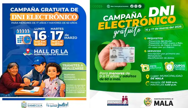 Ciudadanos podrán obtener el DNI electrónico este 16 y 17 de marzo.