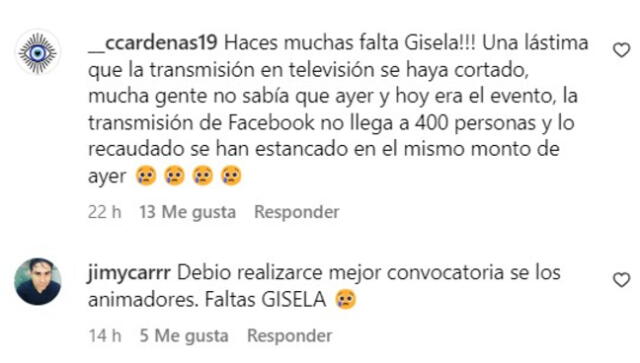 Gisela Valcárcel y su ausencia en la Teletón 2023.