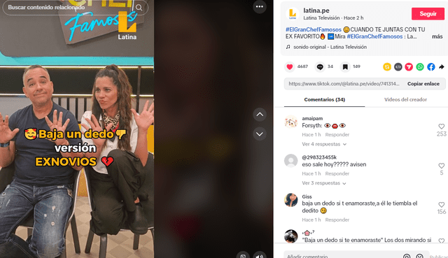 <em> Vanessa Terkes y Roberto Martínez sorprenden con confesiones. Captura: TikTok</em>   