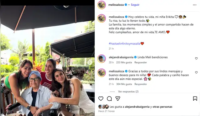 <em>Melissa Loza posó con su hermana Tepha Loza y su mamá. Captura: Instagram</em>   