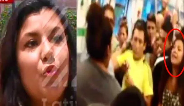 Joven que fue agredida en Metro de Lima. Joven que fue agredida en Metro de Lima.