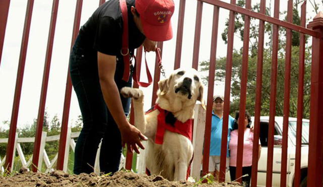 Dayco con uno de sus entrenadores antes de iniciar labores 