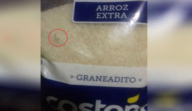 Hallan gusanos en paquete de arroz de conocida marca Hallan gusanos en paquete de arroz de conocida marca