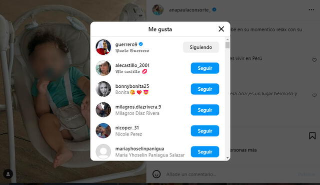 Paolo Guerrero reacciona a la fotografía de su hijo con Ana Paula Consorte.