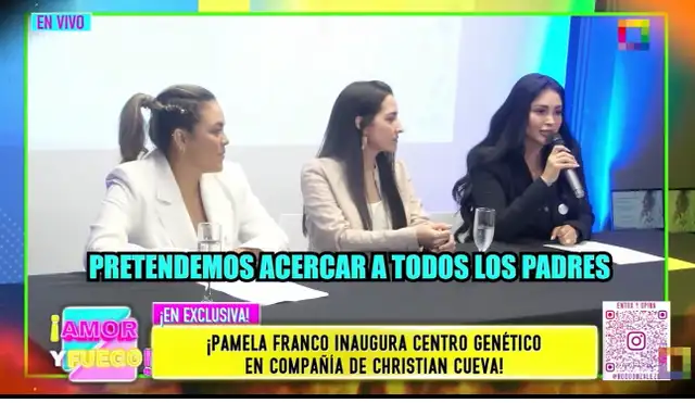 Pamela Franco presenta públicamente sus nuevos proyectos.