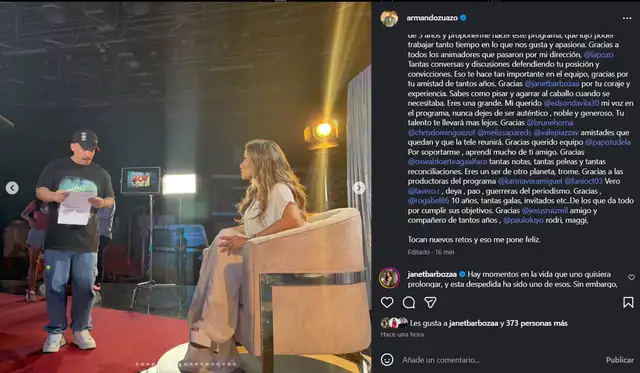 Productor de 'América Hoy' anuncia su salida repentina y manda desgarrador mensaje de despedida Productor de 'América Hoy' anuncia su salida repentina y manda desgarrador mensaje de despedida