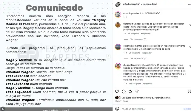 Familia de Iván Paredes denunciará a Magaly Medina, Yaco Eskenazi y Loco Wagner por burlas sobre su muerte 