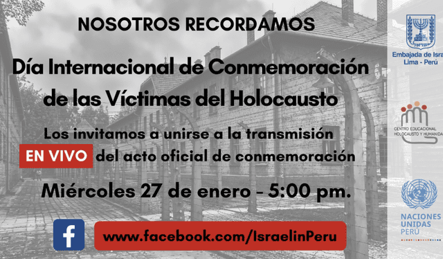 <strong>(Fuente: Facebook de Centro Educacional Holocausto y Humanidades)</strong>   