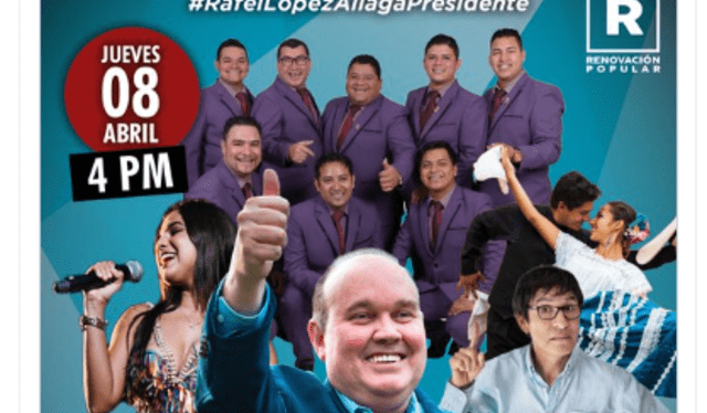 Armonía 10 y Corazón Serrano Twitter darán concierto por cierre de camapaña de Rafael López Aliaga Elecciones 2021 y usuarios critican, fotos | El Popular