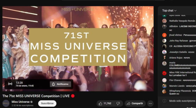  Conoce cómo ver el Miss Universo 2022 por YouTube. Fuente: YouTube. 