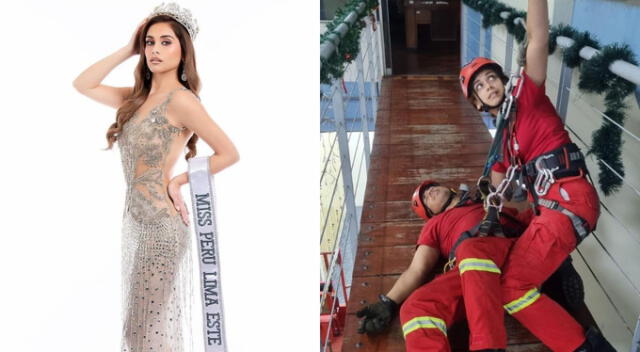  Nathaly Terrones es Miss Perú Lima Este y trabaja como doctora y bombero voluntaria. Fuente: Instagram.   
