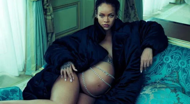  Rihanna: Así lucía en sus fotografías de su primer embarazo. Fuente: Instagram.   