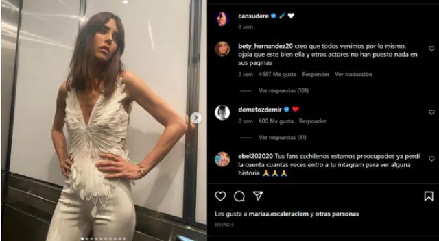  Esta es la última publicación de Cansu Dere hasta ahora. Fuente: Instagram. 