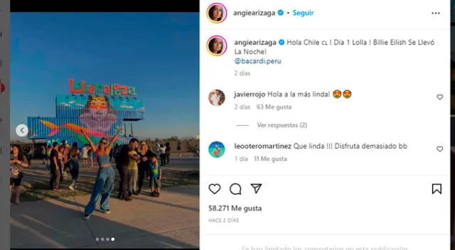 Angie Arizaga estuvo junto a otros chicos reality. Fuente: Instagram.   