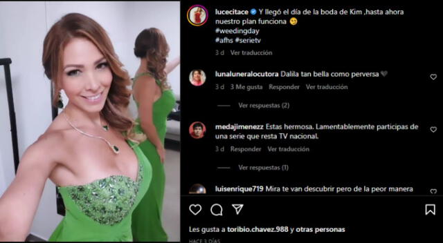  Lucecita Ceballos recibe buenas críticas por su trabajo en "AFHS". Fuente: Instagram.   