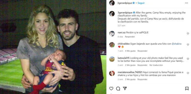 Shakira y Piqué junto a su hijo Milan.   