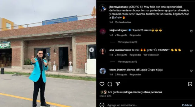 Jhonny Alonso recibe comentarios positivos. Fuente: Instagram. Jhonny Alonso recibe comentarios positivos. Fuente: Instagram.