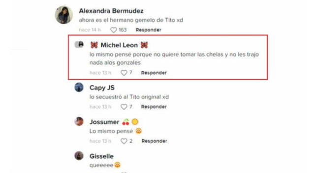  Usuarios sospechan que 'Tito' tiene un hermano gemelo. Fuente: TikTok. 