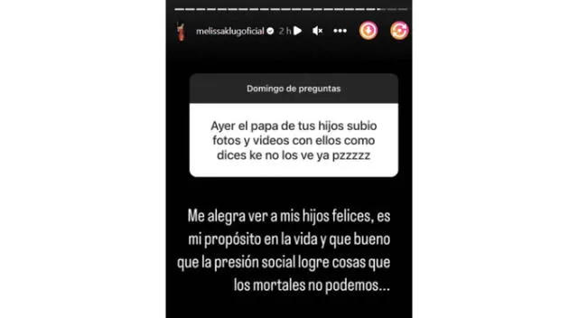  La tajante respuesta de Melissa Klug sobre Jefferson Farfán. Fuente: Instagram.   