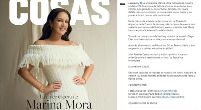  Esta fue la publicación de Marina Mora para confirmar su embarazo. Fuente: Instagram.   