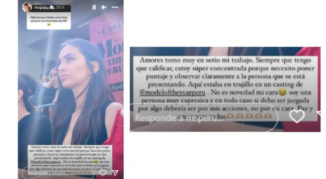  Natalie Vértiz pide no ser juzgada por sus expresiones faciales. Fuente: Instagram.   
