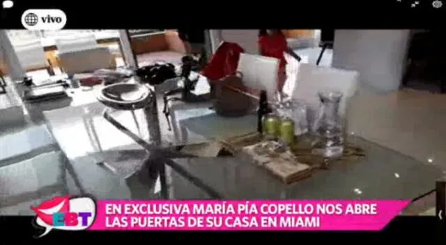  El comedor de María Pía Copello. Fuente: América TV.   