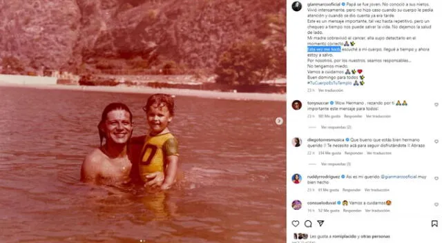  GianMarco recuerda que su padre padeció de cáncer y murió joven. Fuente: Instagram.   