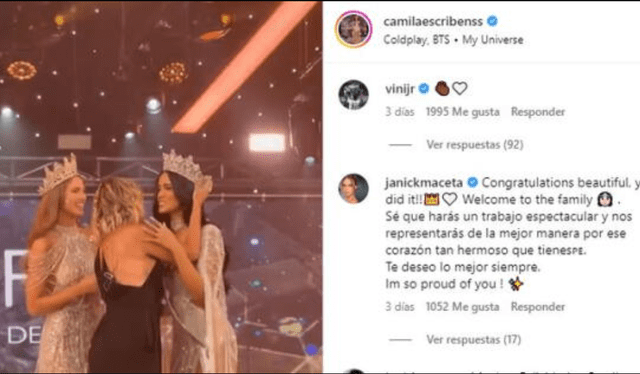  Jugador del equipo Real Madrid evidencia apoyo a Camila Escribens tras ganar el Miss Perú 2023.    