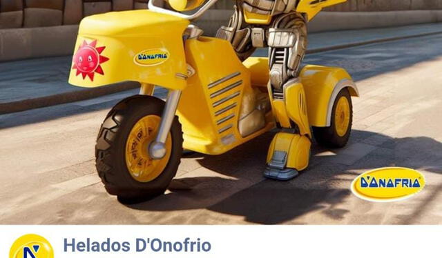 <em>D'onofrio rinde tributo a Transformers/ Créditos: Facebook.</em>   