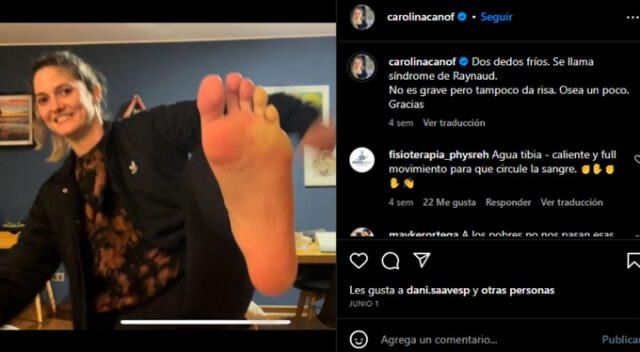  Carolina Cano revela cuál es su enfermedad. Fuente: Instagram.   