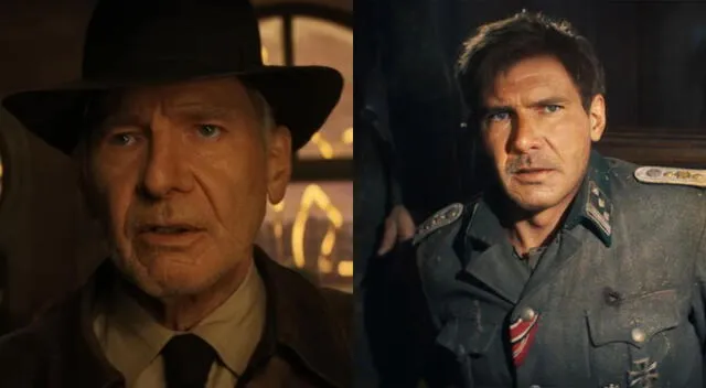  Indiana Jones: Así luce el personaje en su versión actual y rejuvenecida en la película. Fuente: Difusión.   