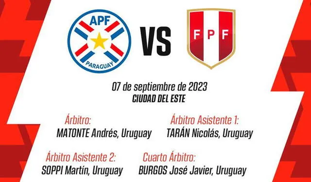  Árbitros del Perú vs. Paraguay    