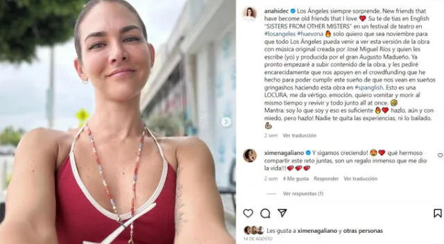  Anahí de Cárdenas feliz por volver a Estados Unidos. Fuente: Instagram.