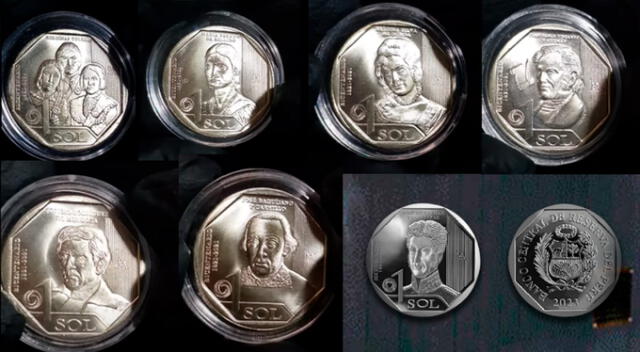 Aquí 7 de las 10 que forman parte de la nueva colección de monedas en el Perú.   